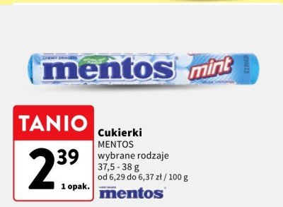 Cukierki Mentos wybrane rodzaje promocja w Intermarche