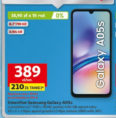 Smartfon a05s Samsung galaxy promocja