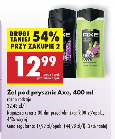 Żel pod prysznic Axe promocja w Biedronka