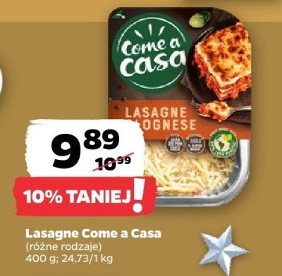 Danie gotowe - lasagne, różne rodzaje promocja w Netto