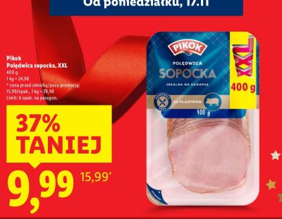 Polędwica sopocka Pikok XXL promocja w Lidl