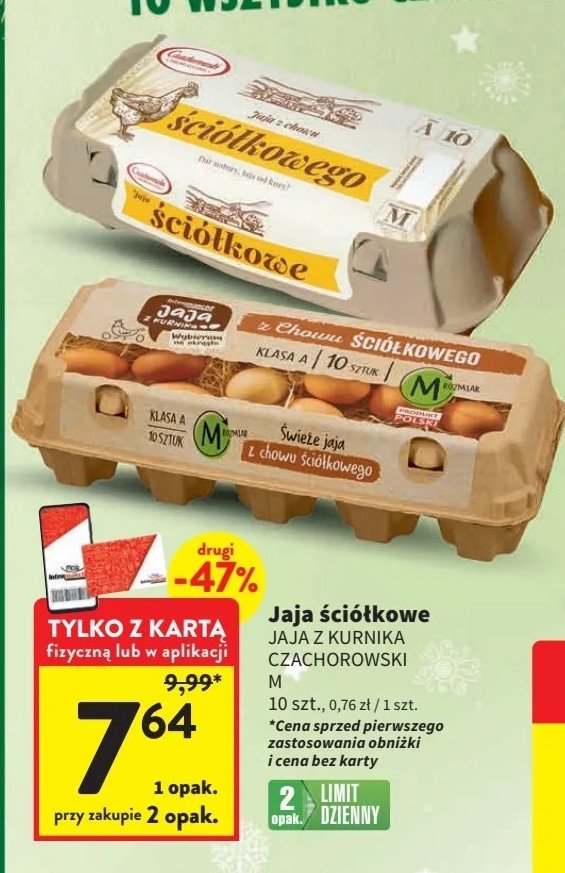 Jaja ściółkowe kl. m Czachorowski promocja w Intermarche