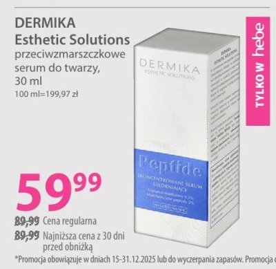 Serum przeciwzmarszczkowe DERMIKA EstetiQ Solutions do twarzy promocja w Hebe