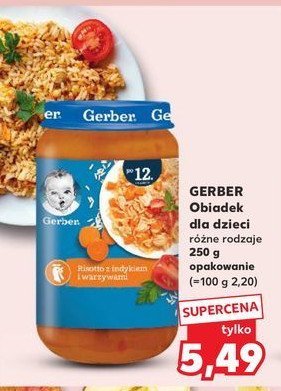 Obiadek risotto z indykiem i warzywami Gerber junior promocja