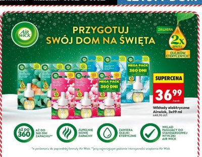 Wkłady elektryczne Airwick, 3x19 ml promocja w Biedronka