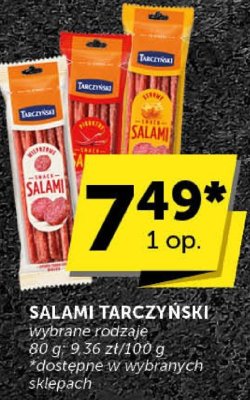 Salami Tarczyński wybrane rodzaje promocja w Euro Sklep