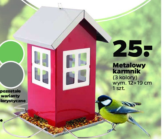 Karmnik dla ptak贸w domek promocja