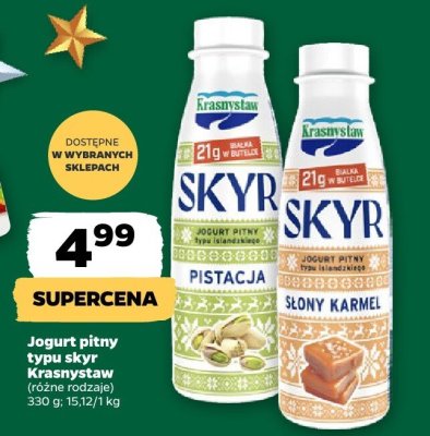 Jogurt pitny typu Skyr Krasnystaw (różne rodzaje) promocja w Netto
