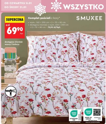 Komplet pościeli z kory 160x200 cm + 2x70x80 cm promocja w Biedronka