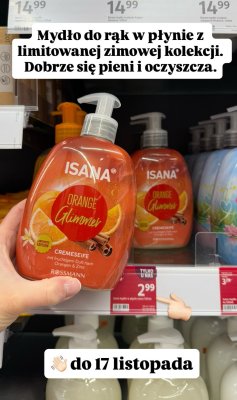 Mydło w płynie Orange Glimmer ISANA promocja w Rossmann