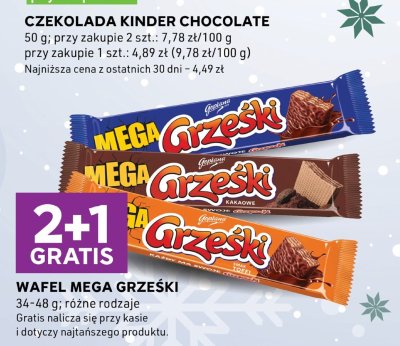 Wafel Mega Grzeski różne rodzaje promocja w Stokrotka