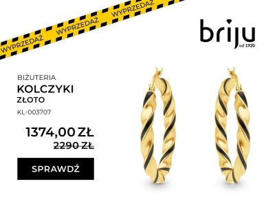 Kolczyki złoto promocja w Briju