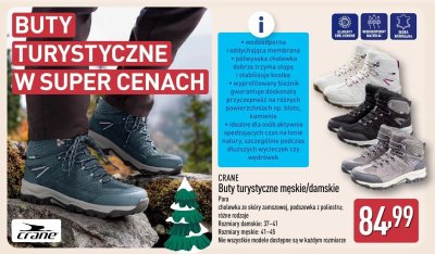 Buty turystyczne męskie/damskie, różne rodzaje promocja w Aldi