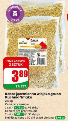 Kasza jęczmienna wiejska gruba  promocja w Dino