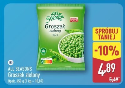 Groszek zielony promocja w Aldi