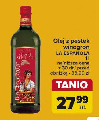 Olej z pestek winogron LA ESPANOLA promocja w Carrefour