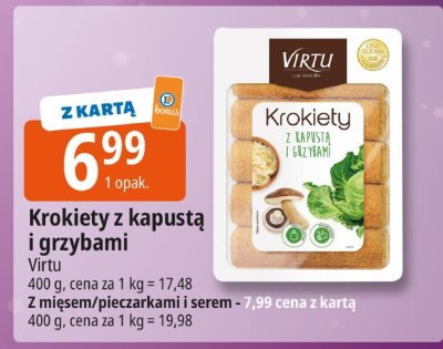 Krokiety z kapustą i grzybami Virtu promocja w Leclerc