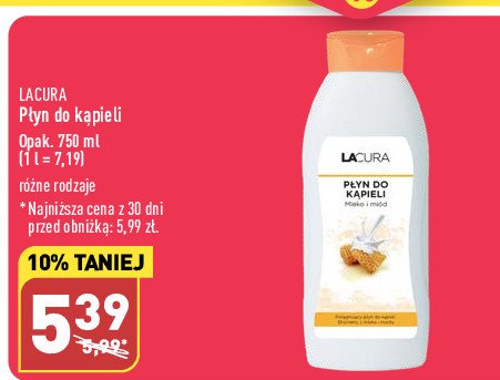 P艂yn do k膮pieli mleko i mi贸d Lacura promocja