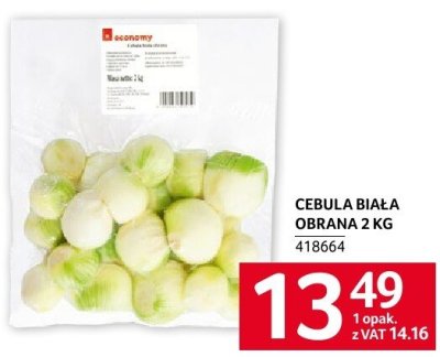 Cebula biała obrana 2 kg economy promocja w Selgros