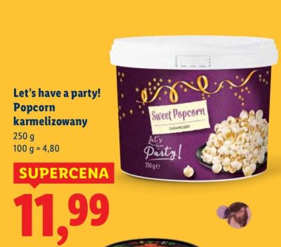 Popcorn karmelizowany  promocja w Lidl