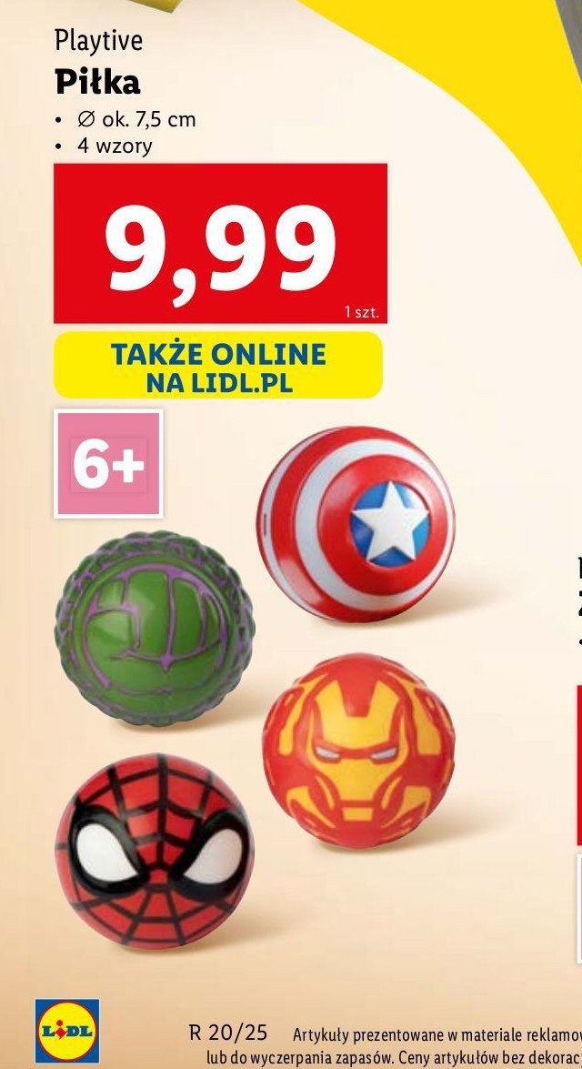 Piłka 7.5 cm Playtive promocja w Lidl