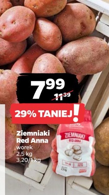 Ziemniaki red anna promocja w Netto