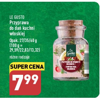 Przyprawa do da艅 kuchni w艂oskiej Le gusto promocja