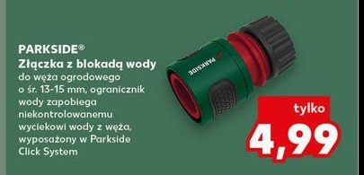 Złączka z blokadą wody Parkside promocja w Kaufland