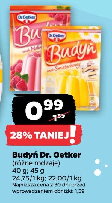 Budyń malinowy Dr. oetker promocja