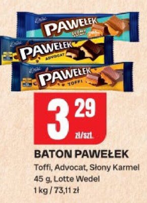 Baton Pawełek Toffi, Adwokat, Słony Karmel promocja w Chorten