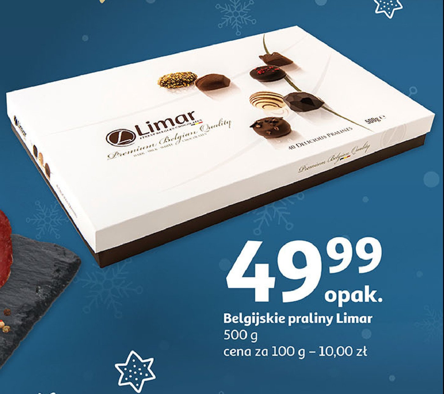 Praliny belgijskie białe Limar Chocolaterie limar promocja