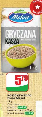 Kasza gryczana biała Melvit promocja w Dino