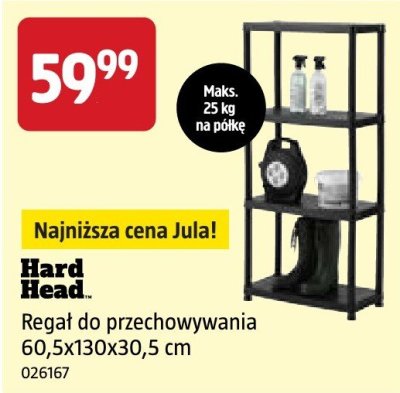 Regał do przechowywania 60,5x130x30,5 cm Hard Head promocja w Jula