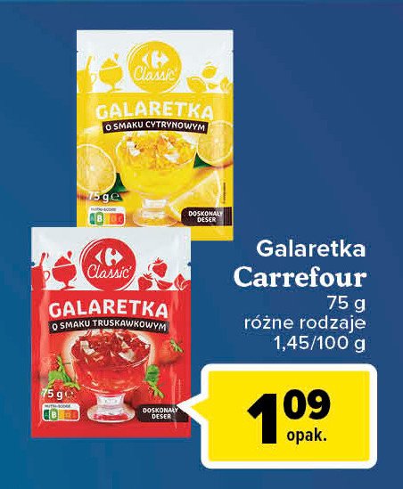 Galaretka cytrynowa Carrefour promocje