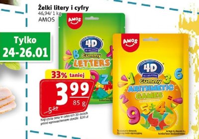 Żelki litery i cyfry promocja w Prim Market