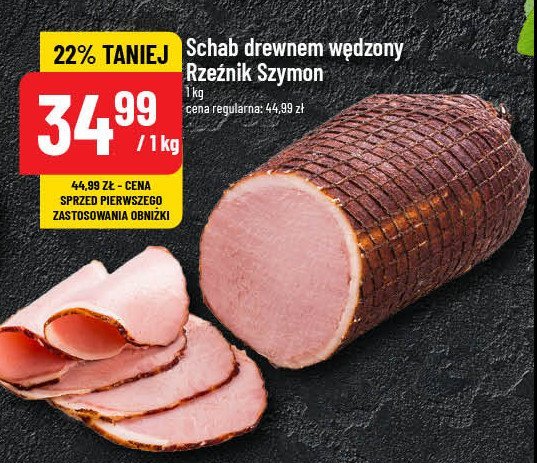 Schab drewnem wędzony Rzeźnik szymon poleca promocja w POLOmarket