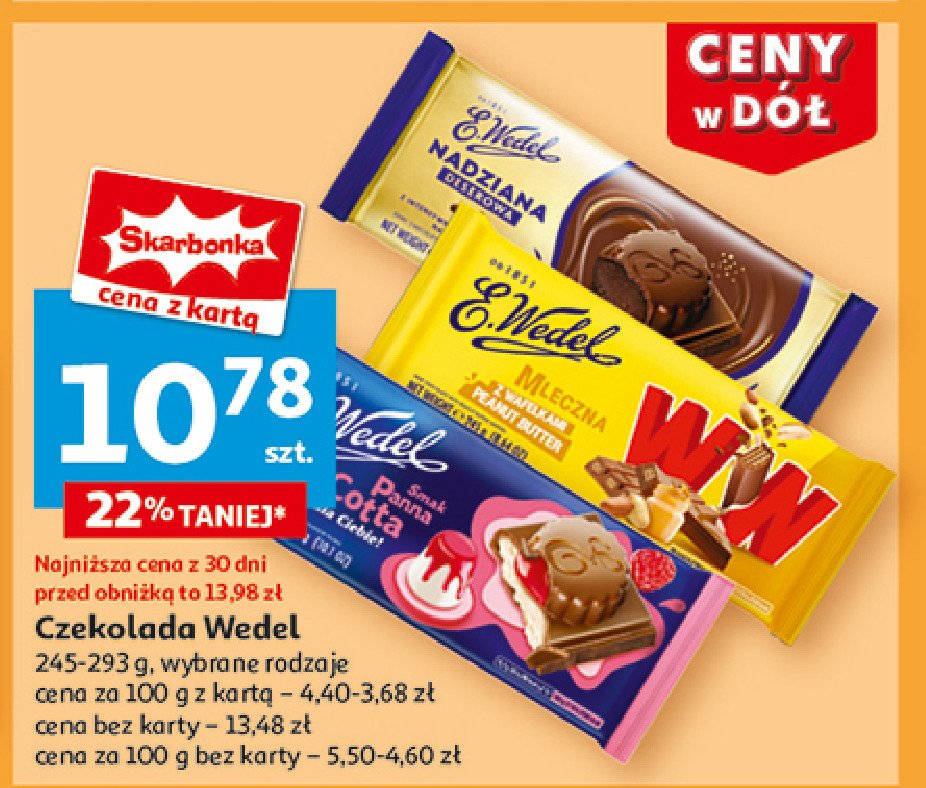 Czekolada E. wedel panna cotta promocja w Auchan