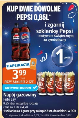 Napój gazowany Pepsi 0,85l promocja w Leclerc