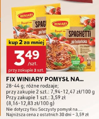 Fix pomysł na..., różne rodzaje Winiary promocja w Stokrotka