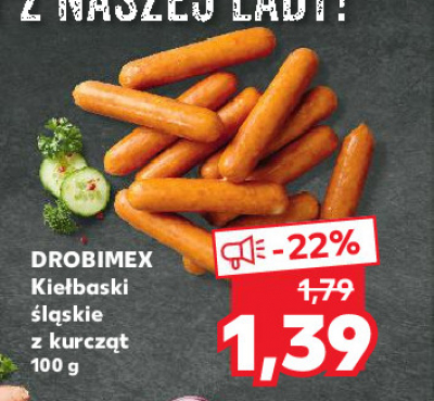 Kiełbaski śląskie z kurcząt Drobimex promocja