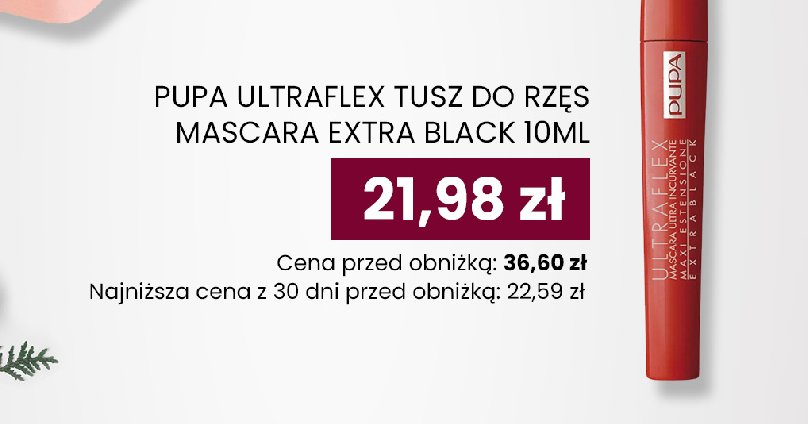 Tusz do rzęs Pupa ultraflex promocja