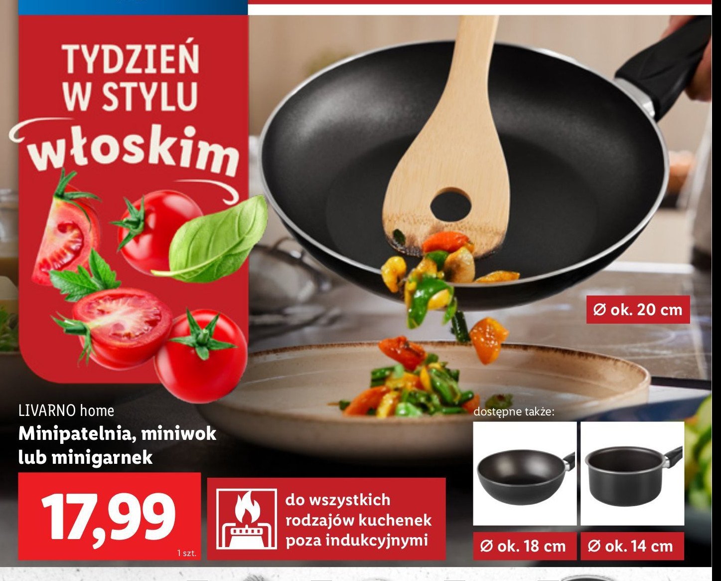 Mini wok 18 cm LIVARNO HOME promocja w Lidl