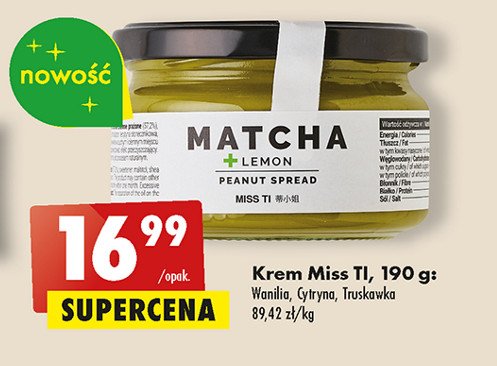 Krem orzechowy truskawka Miss ti promocja