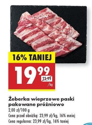 Żeberka wieprzowe paski promocja