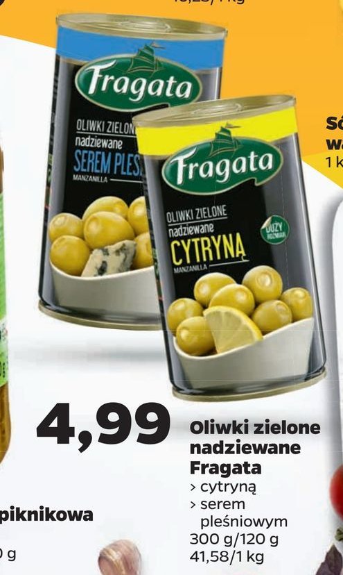 Oliwki zielone nadziewane cytryną Fragata promocje