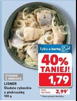 Filety śledziowe rybackie krojone z pietruszką Lisner promocja w Auchan