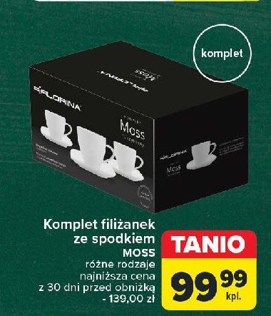 Komplet filiżanek moss Florina (florentyna) promocja