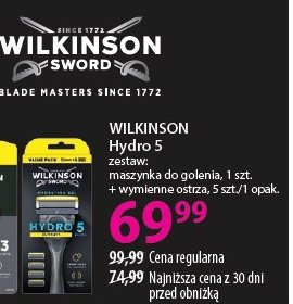 Maszynka do golenia + 5 wkładów Wilkinson hydro 5 promocja w Hebe