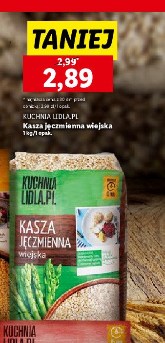 Kasza jęczmienna wiejska Kuchnia lidla.pl promocja