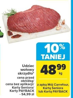 Udziec wołowy skrzydło promocja w Carrefour Market